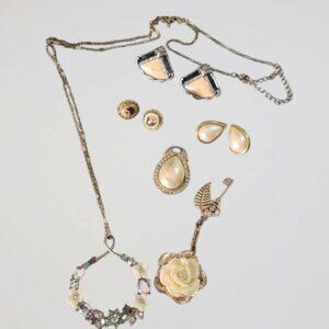 Elegant Gold and Cream Jewelry Bundle